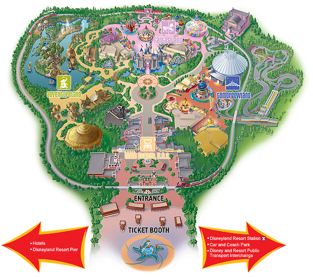 A map of Hong Kong Disneyland We were thus able to optimize the time we